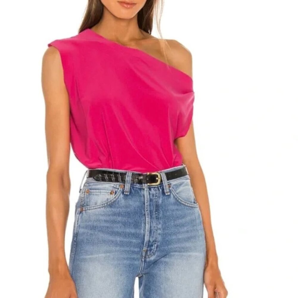Norma Kamali Drop Shoulder Top in Pink Size Extra Small
